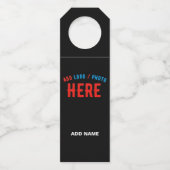 カスタマイズスタイリッシュ可能なモダン黒の検証済みブランド ボトルネックタグ (裏面)