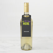 カスタマイズスタイリッシュ可能なモダン黒の検証済みブランド ボトルネックタグ (ボトル)