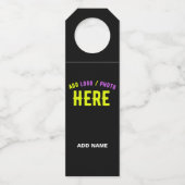 カスタマイズスタイリッシュ可能なモダン黒の検証済みブランド ボトルネックタグ (裏面)