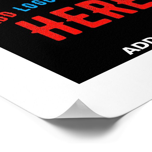 カスタマイズスタイリッシュ可能なモダン黒の検証済みブランド ポスター (角)