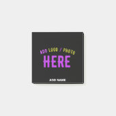 カスタマイズスタイリッシュ可能なモダン黒の検証済みブランド ポストイット (正面)