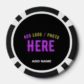 カスタマイズスタイリッシュ可能なモダン黒の検証済みブランド ポーカーチップ (裏面)