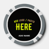 カスタマイズスタイリッシュ可能なモダン黒の検証済みブランド ポーカーチップ (裏面)