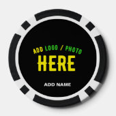 カスタマイズスタイリッシュ可能なモダン黒の検証済みブランド ポーカーチップ (裏面)