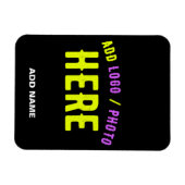 カスタマイズスタイリッシュ可能なモダン黒の検証済みブランド マグネット (横)