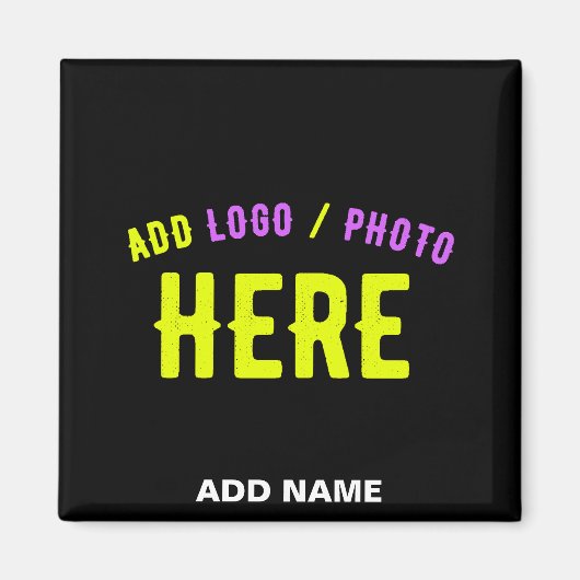 カスタマイズスタイリッシュ可能なモダン黒の検証済みブランド マグネット (正面)