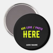 カスタマイズスタイリッシュ可能なモダン黒の検証済みブランド マグネット (正面/裏面)