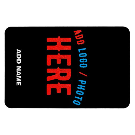 カスタマイズスタイリッシュ可能なモダン黒の検証済みブランド マグネット (横)