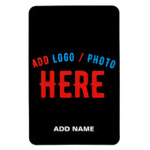 カスタマイズスタイリッシュ可能なモダン黒の検証済みブランド マグネット (縦)