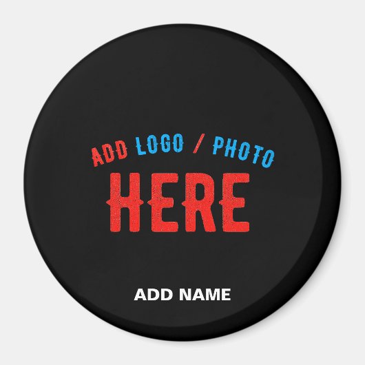 カスタマイズスタイリッシュ可能なモダン黒の検証済みブランド マグネット (正面)