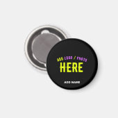 カスタマイズスタイリッシュ可能なモダン黒の検証済みブランド マグネット (正面/裏面)