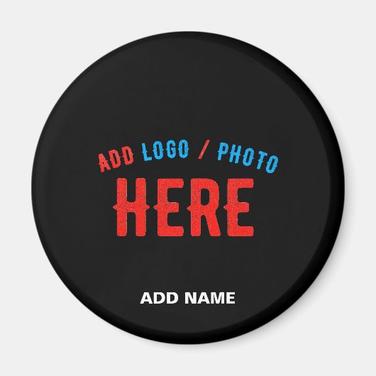 カスタマイズスタイリッシュ可能なモダン黒の検証済みブランド マグネット (正面)