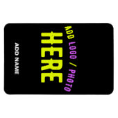 カスタマイズスタイリッシュ可能なモダン黒の検証済みブランド マグネット (横)