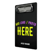 カスタマイズスタイリッシュ可能なモダン黒の検証済みブランド ミニクリップボード (アングル2)