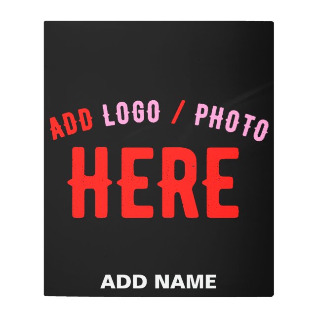 カスタマイズスタイリッシュ可能なモダン黒の検証済みブランド メタルプリント (正面)