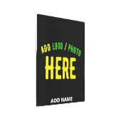 カスタマイズスタイリッシュ可能なモダン黒の検証済みブランド メタルプリント (3/4)