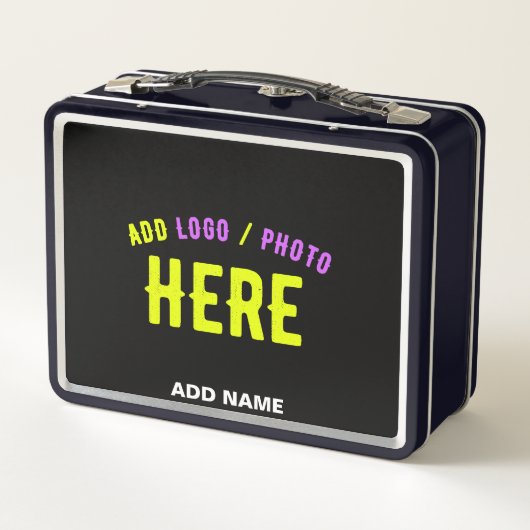 カスタマイズスタイリッシュ可能なモダン黒の検証済みブランド メタルランチボックス (裏面)