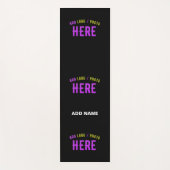 カスタマイズスタイリッシュ可能なモダン黒の検証済みブランド ヨガマット (正面)