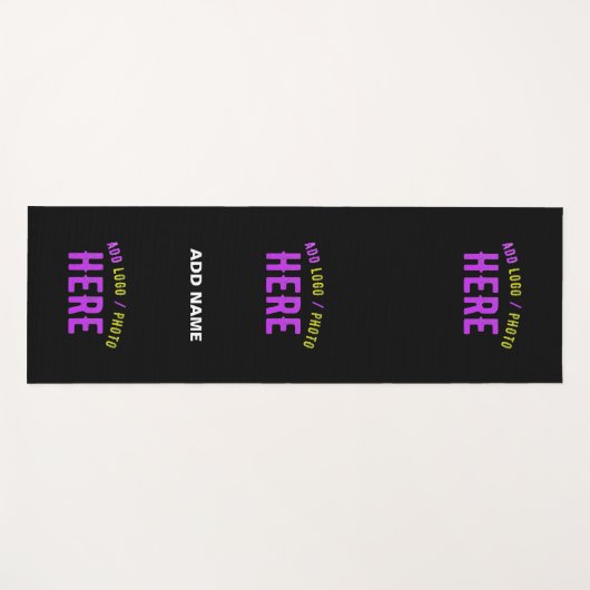 カスタマイズスタイリッシュ可能なモダン黒の検証済みブランド ヨガマット (正面(横))