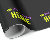 カスタマイズスタイリッシュ可能なモダン黒の検証済みブランド ラッピングペーパー (ロールコーナー)