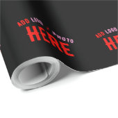 カスタマイズスタイリッシュ可能なモダン黒の検証済みブランド ラッピングペーパー (ロールコーナー)