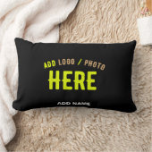 カスタマイズスタイリッシュ可能なモダン黒の検証済みブランド ランバークッション (ブランケット)