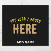 カスタマイズスタイリッシュ可能なモダン黒の検証済みブランド リキュールボトルラベル (シングルラベル)