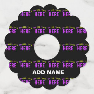 カスタマイズスタイリッシュ可能なモダン黒の検証済みブランド ワイングラスタグ