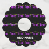 カスタマイズスタイリッシュ可能なモダン黒の検証済みブランド ワイングラスタグ (裏面)