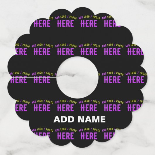 カスタマイズスタイリッシュ可能なモダン黒の検証済みブランド ワイングラスタグ (裏面)