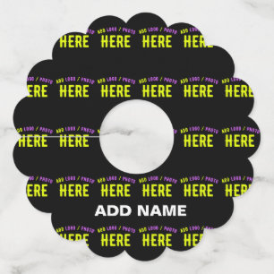 カスタマイズスタイリッシュ可能なモダン黒の検証済みブランド ワイングラスタグ