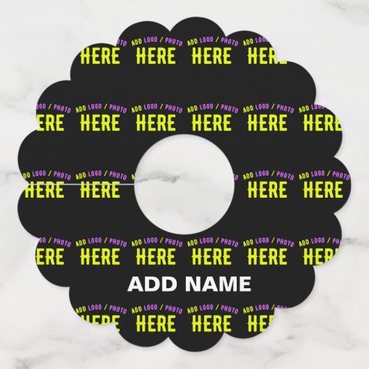 カスタマイズスタイリッシュ可能なモダン黒の検証済みブランド ワイングラスタグ (正面)