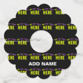 カスタマイズスタイリッシュ可能なモダン黒の検証済みブランド ワイングラスタグ (裏面)