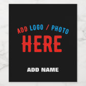 カスタマイズスタイリッシュ可能なモダン黒の検証済みブランド ワインラベル (シングルラベル)