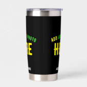 カスタマイズスタイリッシュ可能なモダン黒の検証済みブランド 保温保冷タンブラー (左面)