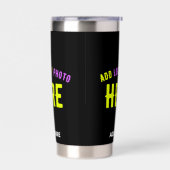 カスタマイズスタイリッシュ可能なモダン黒の検証済みブランド 保温保冷タンブラー (左面)