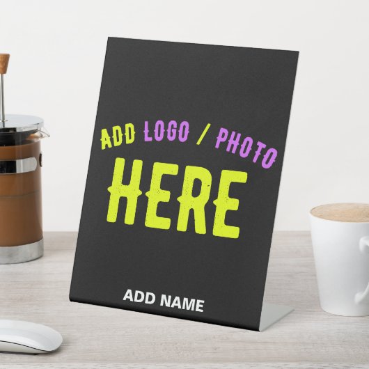 カスタマイズスタイリッシュ可能なモダン黒の検証済みブランド 台座サイン (インサイチュ)