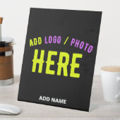 カスタマイズスタイリッシュ可能なモダン黒の検証済みブランド 台座サイン (インサイチュ)