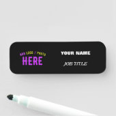 カスタマイズスタイリッシュ可能なモダン黒の検証済みブランド 名札 (インサイチュ)