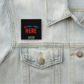 カスタマイズスタイリッシュ可能なモダン黒の検証済みブランド 名札 (インサイチュ)