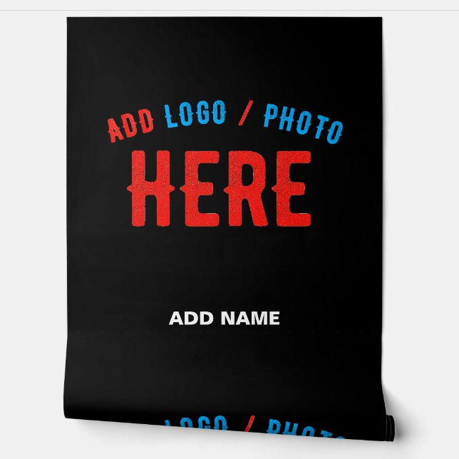 カスタマイズスタイリッシュ可能なモダン黒の検証済みブランド 壁紙 (ほどく)