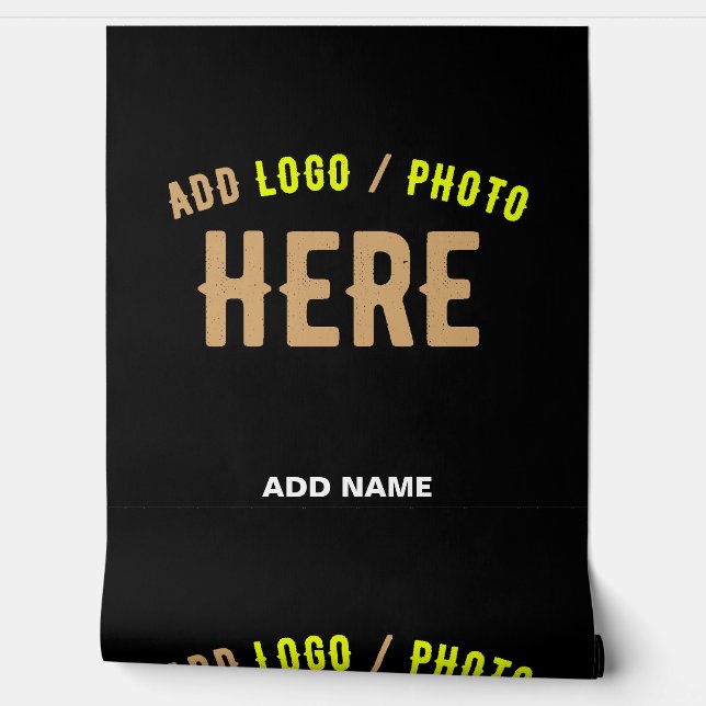 カスタマイズスタイリッシュ可能なモダン黒の検証済みブランド 壁紙 (ほどく)