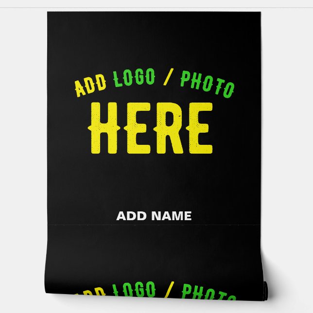 カスタマイズスタイリッシュ可能なモダン黒の検証済みブランド 壁紙 (ほどく)