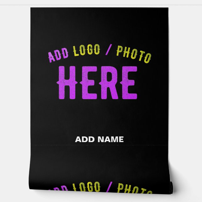 カスタマイズスタイリッシュ可能なモダン黒の検証済みブランド 壁紙 (ほどく)