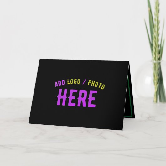 カスタマイズスタイリッシュ可能なモダン黒の検証済みブランド 招待状 (正面)