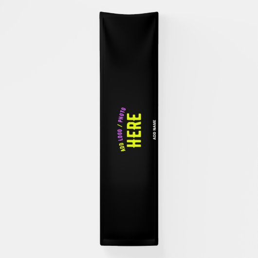 カスタマイズスタイリッシュ可能なモダン黒の検証済みブランド 横断幕 (縦)