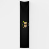 カスタマイズスタイリッシュ可能なモダン黒の検証済みブランド 横断幕 (縦)