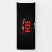 カスタマイズスタイリッシュ可能なモダン黒の検証済みブランド 横断幕 (縦)