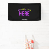 カスタマイズスタイリッシュ可能なモダン黒の検証済みブランド 横断幕 (インサイチュ)