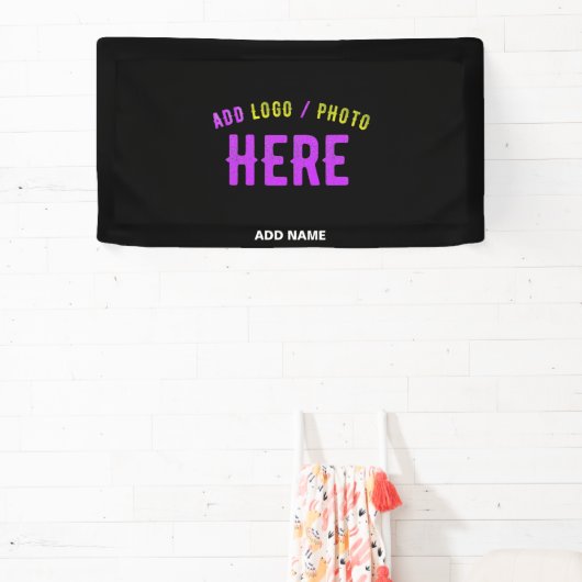 カスタマイズスタイリッシュ可能なモダン黒の検証済みブランド 横断幕 (インサイチュ)